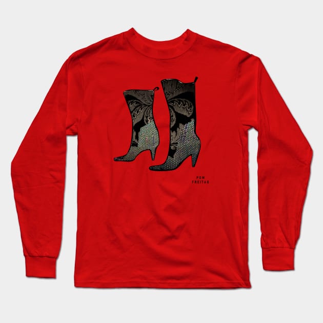 Boots : Long Sleeve T-Shirt by Annie Pom Freitag